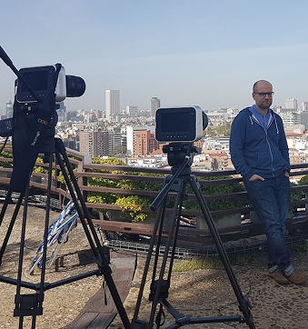 Rodaje audiovisual en una azotea