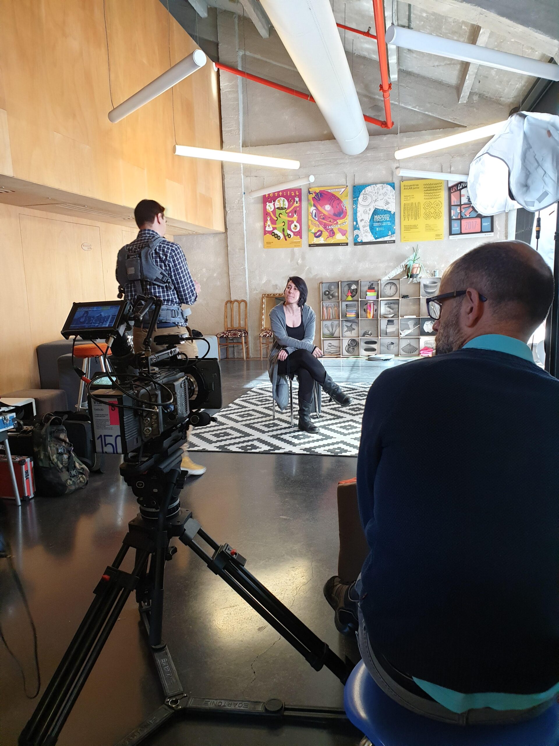 Entrevista durante un rodaje